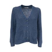 Cardigan med knapper og frontlommer