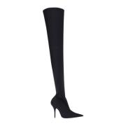 Knife Heeled Thigh-High Boots