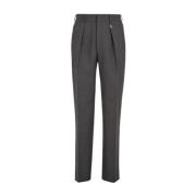 Mørkegrå bukser med elastisk linning
