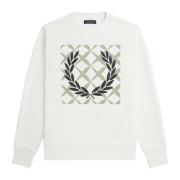 Grafisk Korssting Sweatshirt