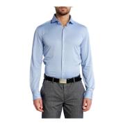 Slim Fit Stretch Stoff Herreskjorte - Celeste