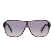 Lilla Transparent Acetat Solbriller med Gradient Lilla Linser