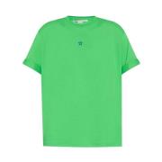 Grønn økologisk bomull T-skjorte med stjernebroderi