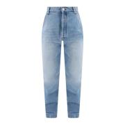Blå Slim-Fit Bomull Jeans Ss23