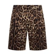 Bermuda Shorts med Leopardmønster