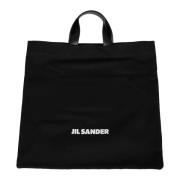 Sort Skinn Trim Tote Bag