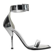 Sølv Hæl Sandaler for Moderne Kvinner