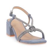 Denim High Heel Sandaler