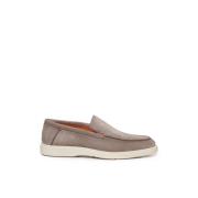 Taupe Semskede Loafers Gummisåle