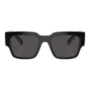 Mørkegrå firkantede solbriller for menn