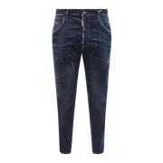 Blå Stretch Bomull Jeans - Aw23 Kolleksjon