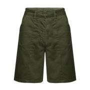 Lettvekts bomullstwill Bermuda shorts