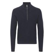 Dark Navy Melange Matinique Malagoon Zip Genser