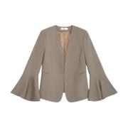 Greige Crepe Blazer