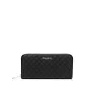 Quilted Zip Wallet Black Casual