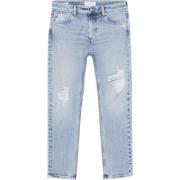 Blå Distressed Jeans for Menn