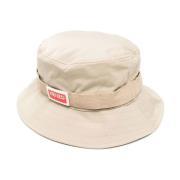 Beige Hatter med Kenzo Paris Label