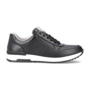 Stilige svarte skinn sneakers for menn