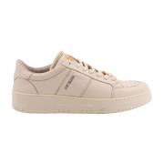 Beige Skinn Sneakers