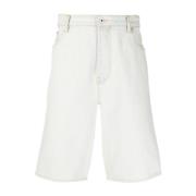 Logo-broderte denimshorts