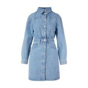 Blå Camilla Pihl Denim Lucienne Dress Light Blue Kjole