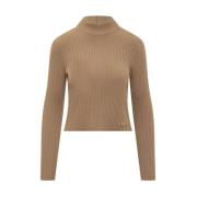 Sweter golfowy z zebrowaniem