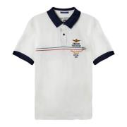 Tricolori Polo Hvit Broderi