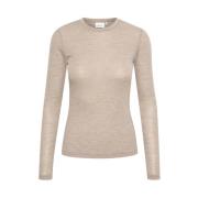 Gestuz - Ninia GZ LS Wool Roundneck Noos Sand Melange