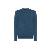 Techno Wash Round Blue Crewneck Skjorte