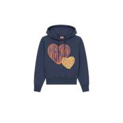 Heart Motif Hoodie Sweater
