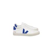 Hvite skinn sneakers Sporty stil