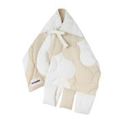 Beige Mixed-Motif Skjerf