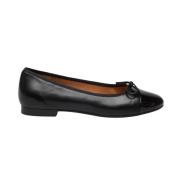 Svart Patent Skinn Ballerina Pumps