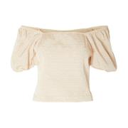 Firmina 2/4 On Off Shoulder Top B - Sandshell