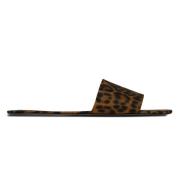 Carlyle Leopard-Print Flat Sandaler