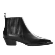 Sleek Tex-Chelseas i svart skinn