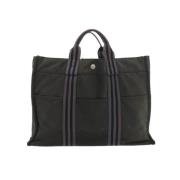 Pre-owned Hermes Tote i gra bomull