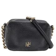 Pre-owned Svart skinn Carolina Herrera Crossbody Veske