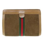 Pre-owned Suede clutches