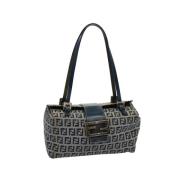 Pre-owned Navy Canvas Fendi veske