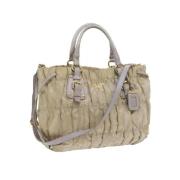 Pre-owned Beige nylon Prada veske