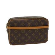 Pre-owned Brunt lerret Louis Vuitton Compiegne