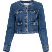 Buttoned Denim Jacket - Blue