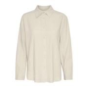 Lys Beige Inwear Linskjorte Ellieiw Shirt Skjorte