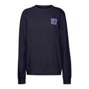 Midnatt Brodert Sweatshirt