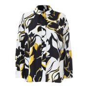 Blomstrete Oversized Dame Skjorte