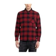 Regular Fit Flanell Rutete Skjorte