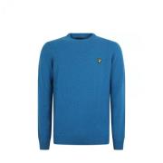 Turkis Ullblandet Crewneck Genser