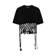 Svart Jersey Crew Neck Top