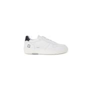 Hvite Skinn Sporty Herre Sneakers